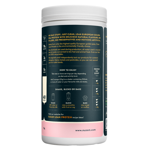 Clean Lean Protein Wild Strawberry 1kg-Nuzest-Matakana Pharmacy