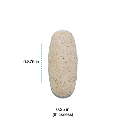 Image of caplet shape and size