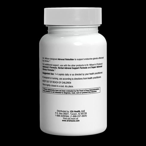 Image of suggested use for Adrenal Rebuilder 150Caps. Take 1-4 daily or as directed.
