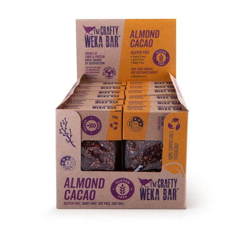 Almond Cacao Snack Bar 70g | Crafty Weka-Crafty Weka-Matakana Pharmacy