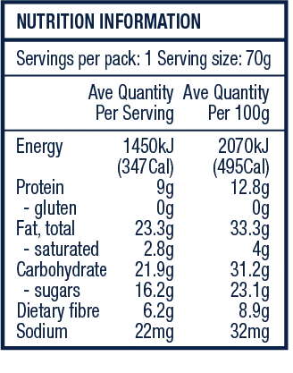 Almond Cacao Snack Bar 70g | Crafty Weka-Crafty Weka-Matakana Pharmacy
