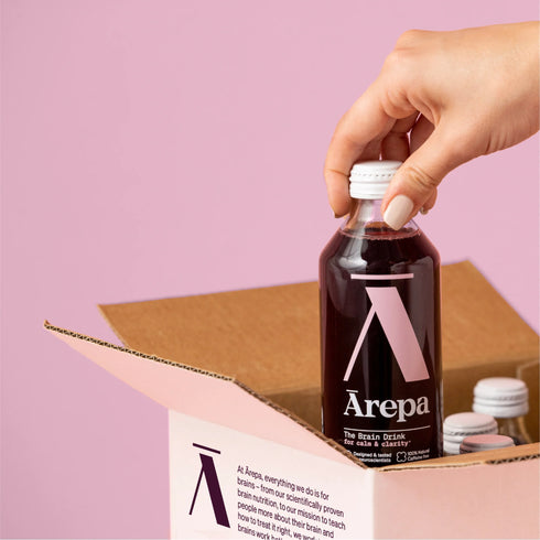 Arepa Calm & Clarity Sparkling Blackcurrant 12x300ml-Arepa-Matakana Pharmacy