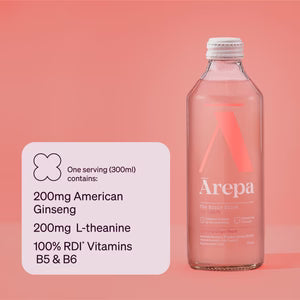 Arepa Uplift Ginger Peach 12x300ml-Arepa-Matakana Pharmacy