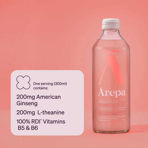 Arepa Uplift Ginger Peach 300ml-Arepa-Matakana Pharmacy