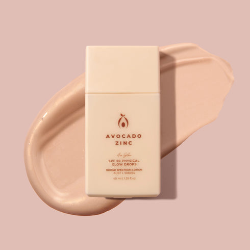 SPF 50 Physical Glow Drops 40ml-Avocado Zinc-Matakana Pharmacy