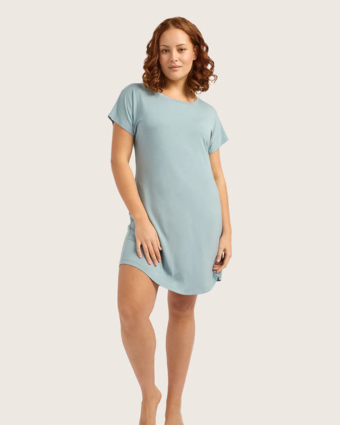 GoodNight Dress Mineral Blue L-BOODY Organic Bamboo Wear-Matakana Pharmacy