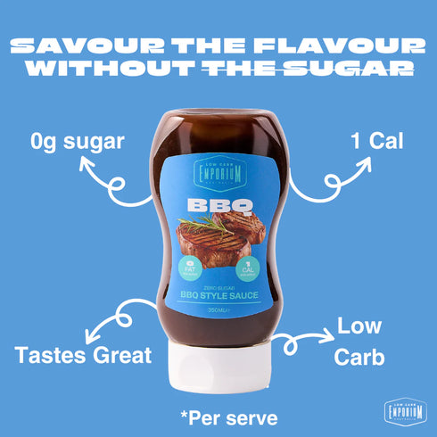 No Added Sugar BBQ Sauce 350ml-Low Carb Emporium-Matakana Pharmacy