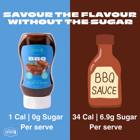 No Added Sugar BBQ Sauce 350ml-Low Carb Emporium-Matakana Pharmacy