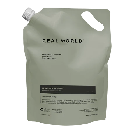 Horopito, Cucumber & Mint Body Wash Refill 2.5L-Real World-Matakana Pharmacy