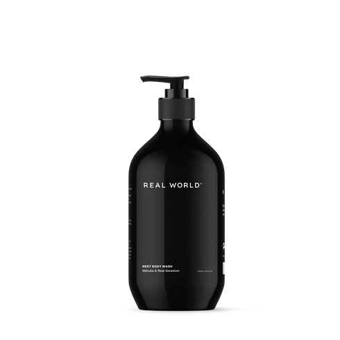 Rest Manuka & Rose Geranium Body Wash 500ml-Real World-Matakana Pharmacy