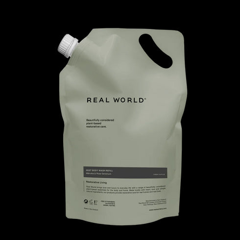Manuka & Rose Geranium Body Wash Refill 1L-Real World-Matakana Pharmacy