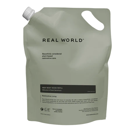 Manuka & Rose Geranium Body Wash Refill 2.5L-Real World-Matakana Pharmacy