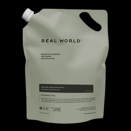 Restore Harakeke & Blood Orange Hand Wash Refill 2.5L-Real World-Matakana Pharmacy