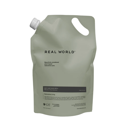 Rest Manuka & Rose Geranium Hand Wash Refill 1L-Real World-Matakana Pharmacy