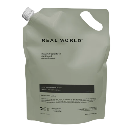 Rest Manuka & Rose Geranium Hand Wash Refill 2.5L-Real World-Matakana Pharmacy