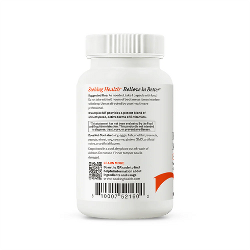 B Complex (Methyl Free) 100caps-Seeking Health-Matakana Pharmacy