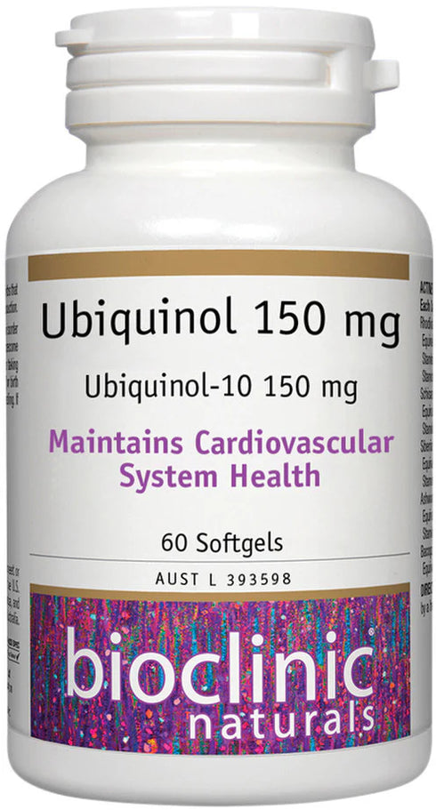 Ubiquinol 150mg 60 Caps-BioClinic Naturals-Matakana Pharmacy