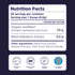 Nutrition facts showing key ingredients