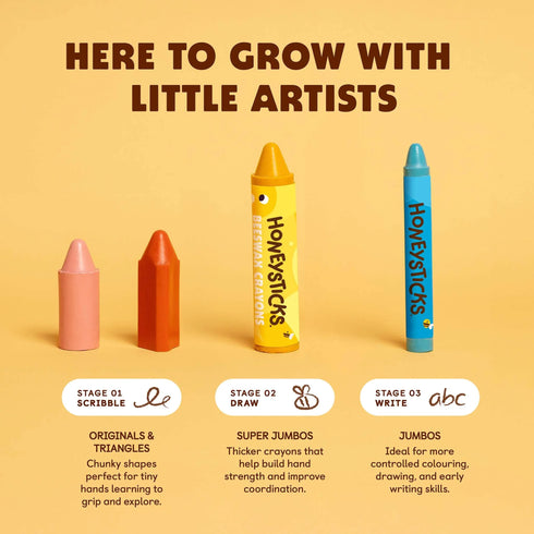 Bath Crayon Triangles-Honey Sticks-Matakana Pharmacy