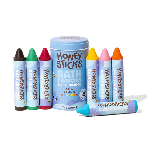 Bath Crayons Super Jumbos 7 Pack-Honey Sticks-Matakana Pharmacy
