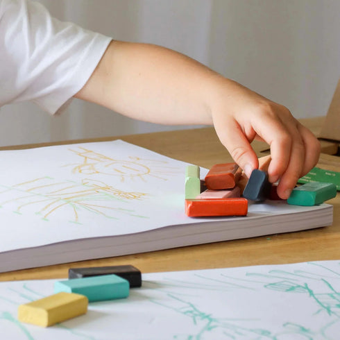 Beeswax Crayons Blocks 12 Pack-Honey Sticks-Matakana Pharmacy
