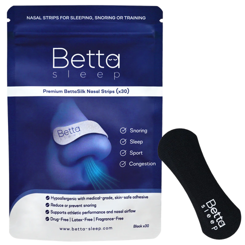 Betta Sleep BettaSilk Nasal Strips | 30 Pack Black-Betta Sleep-Matakana Pharmacy