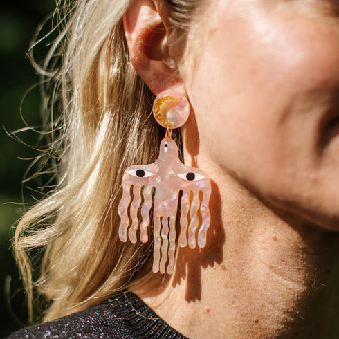 Big Birds Galaxy Pink Earrings-Studio Soph-Matakana Pharmacy