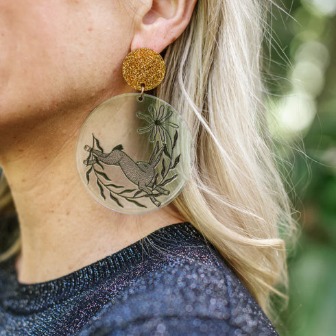 Blue Disk Earrings-Studio Soph-Matakana Pharmacy