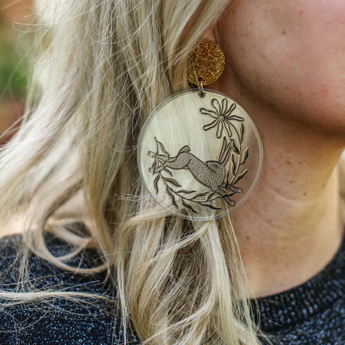 Blue Disk Earrings-Studio Soph-Matakana Pharmacy