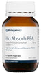 Image of Metagenics Bio Absorb PEA 42 capsules in a brown glass bottle with white label and white plastic lid