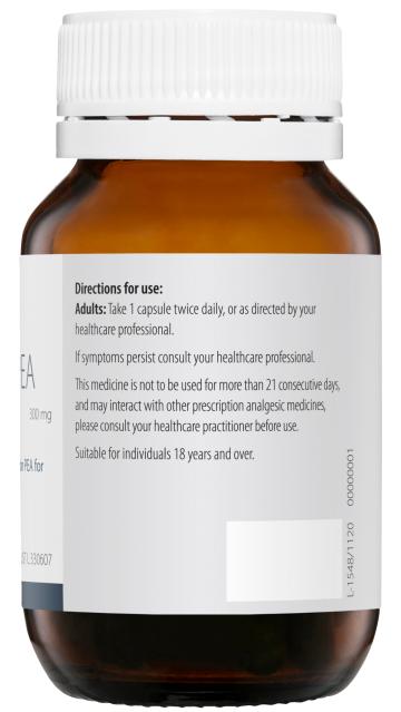 Side of the bottle showing directions for use.