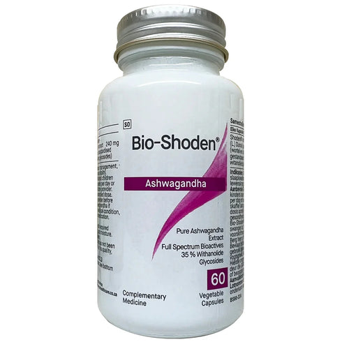 Biomax Shoden Ashwagandha 60 Capsules, front of the pack
