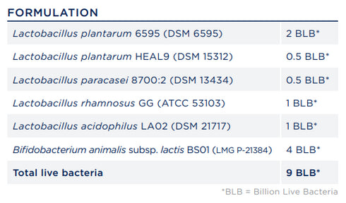 Image of the strains in the Biome Daily Probiotic 30vcaps