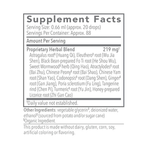 Image of Biotonic Liquid 60ml supplement facts