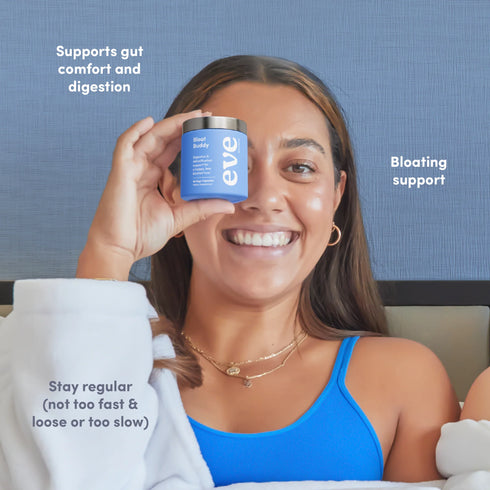 Image showing benefits of using bloat buddy by Eve