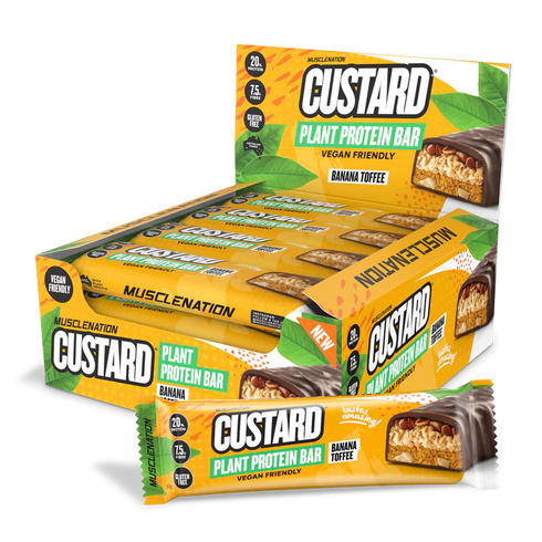 Custard Plant Protein Bar Banana Toffee Box of 12 x 60g-MuscleNation-Matakana Pharmacy