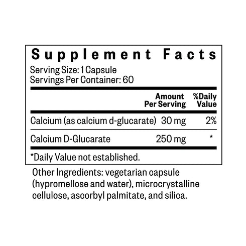 Calcium D-Glucarate 60caps-Seeking Health-Matakana Pharmacy