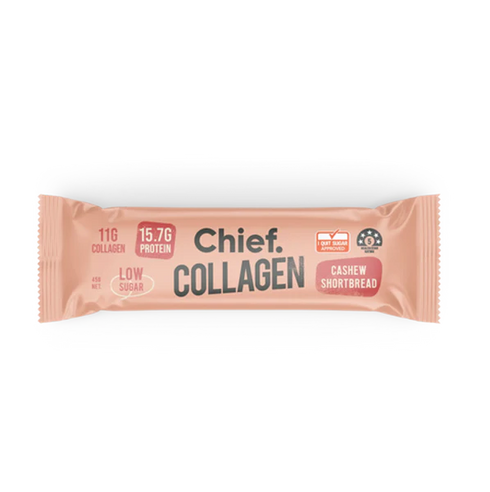Collagen Protein Bar Cashew Shortbread 45g-Chief-Matakana Pharmacy