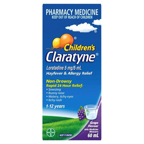 Claratyne Child Syrup Grape 60ml-Matakana Pharmacy