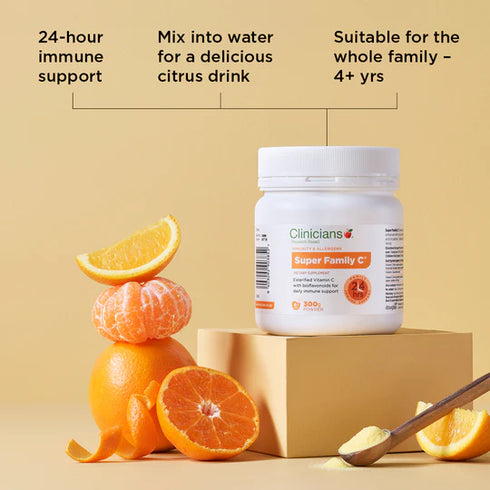Super Family C & Bioflavonoids Powder 300g | Clinicians-Clinicians-Matakana Pharmacy