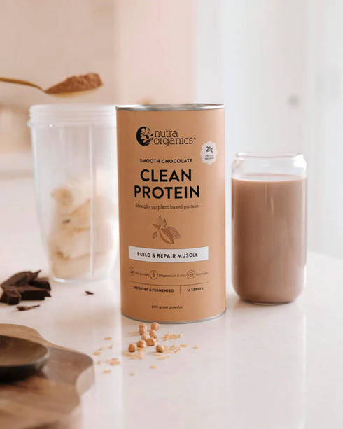 Nutra Clean Protein - Smooth Chocolate 500g-Nutra Organics-Matakana Pharmacy