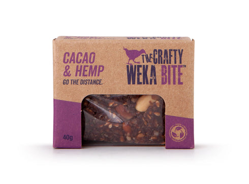 Cacao & Hemp Snack Bar 40g | Crafty Weka-Crafty Weka-Matakana Pharmacy