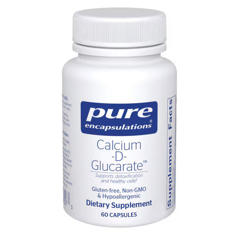 Image of white plastic bottle of Calcium-D-Glucarate 60caps by Pure Encapsulations