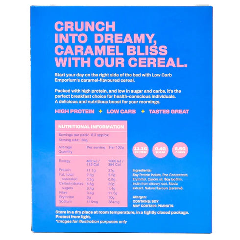 Protein Cereal Caramel 250g-Low Carb Emporium-Matakana Pharmacy