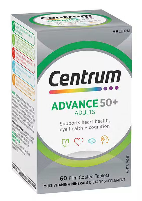 Centrum Advance Vitamins 50+ 60 Tablets-Haleon-Matakana Pharmacy