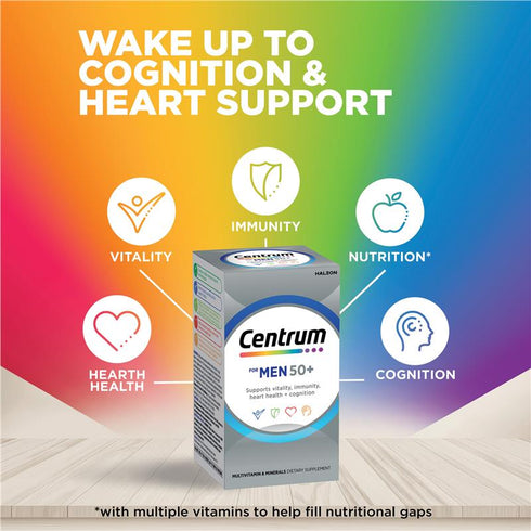 Centrum for Men 50+ 90 Tablets-Haleon-Matakana Pharmacy