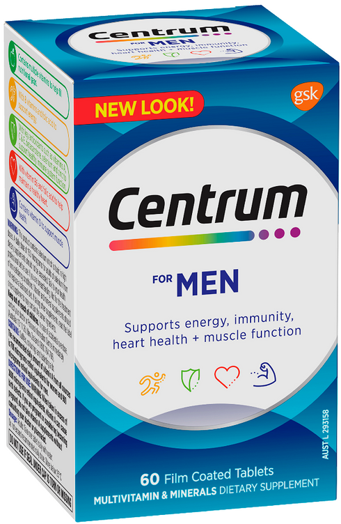 Centrum for Men 60 Tablets-Haleon-Matakana Pharmacy