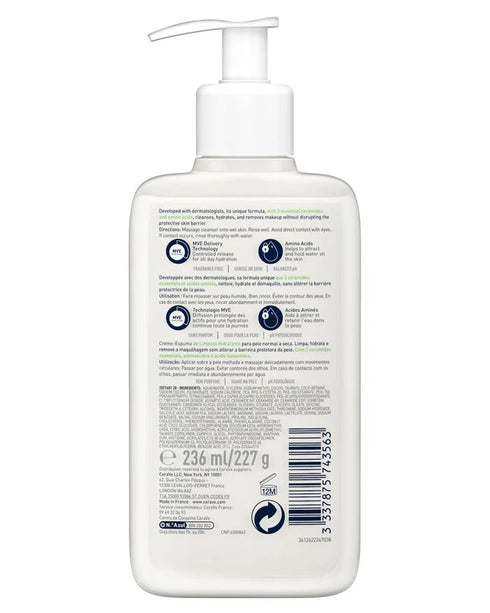 CeraVe Hydrating Cream-to-Foam Cleanser 236ml-Matakana Pharmacy