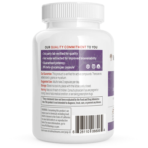 Chaga Extract 120 Capsules-Real Mushrooms-Matakana Pharmacy