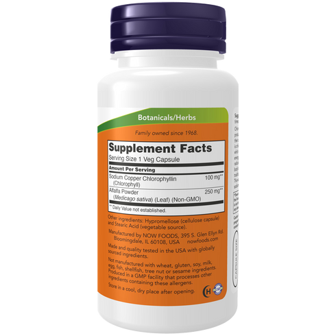 Chlorophyll 100mg 90s-NOW Supplements-Matakana Pharmacy